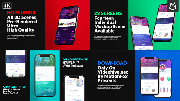 after effects mobile app template free download